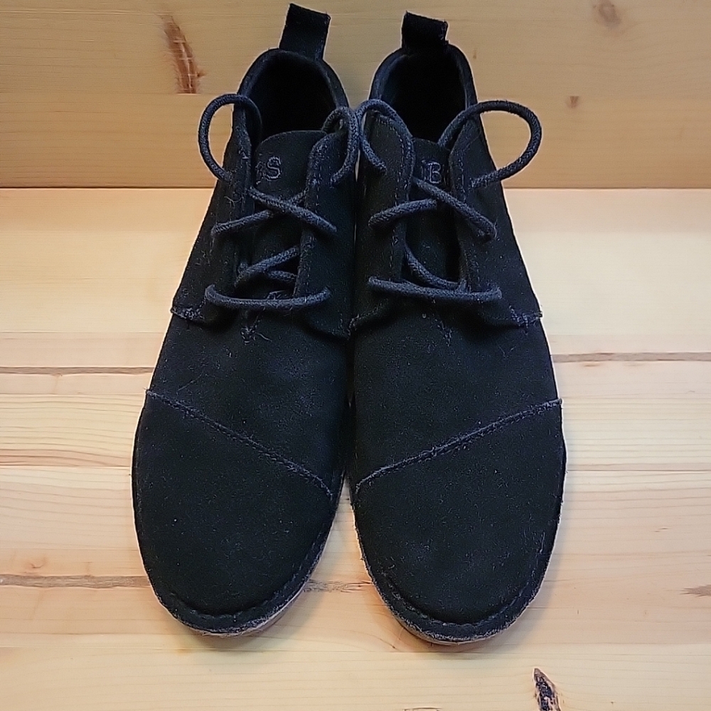 BOBS by SKECHERS Black Suede Boots 6 Memory Foam